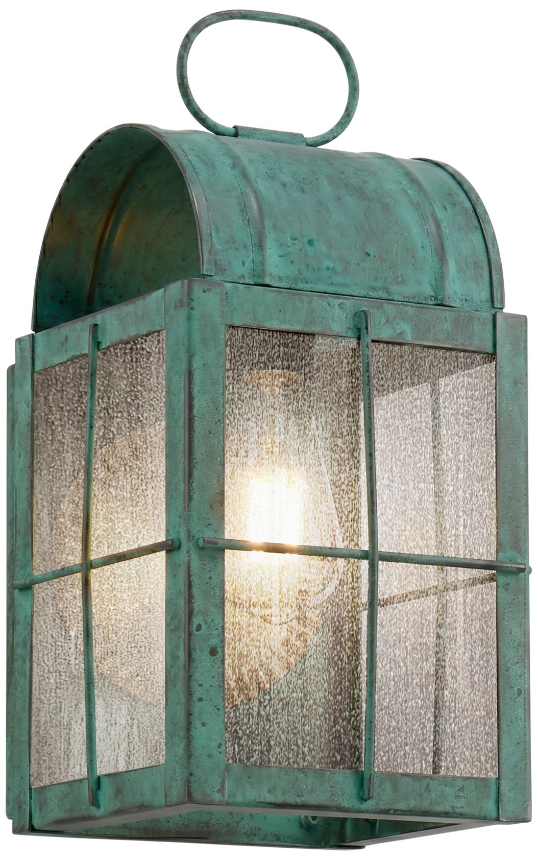 Durham - 1 Light - 10 inch - Verde Green - Solid Brass - Sconce
