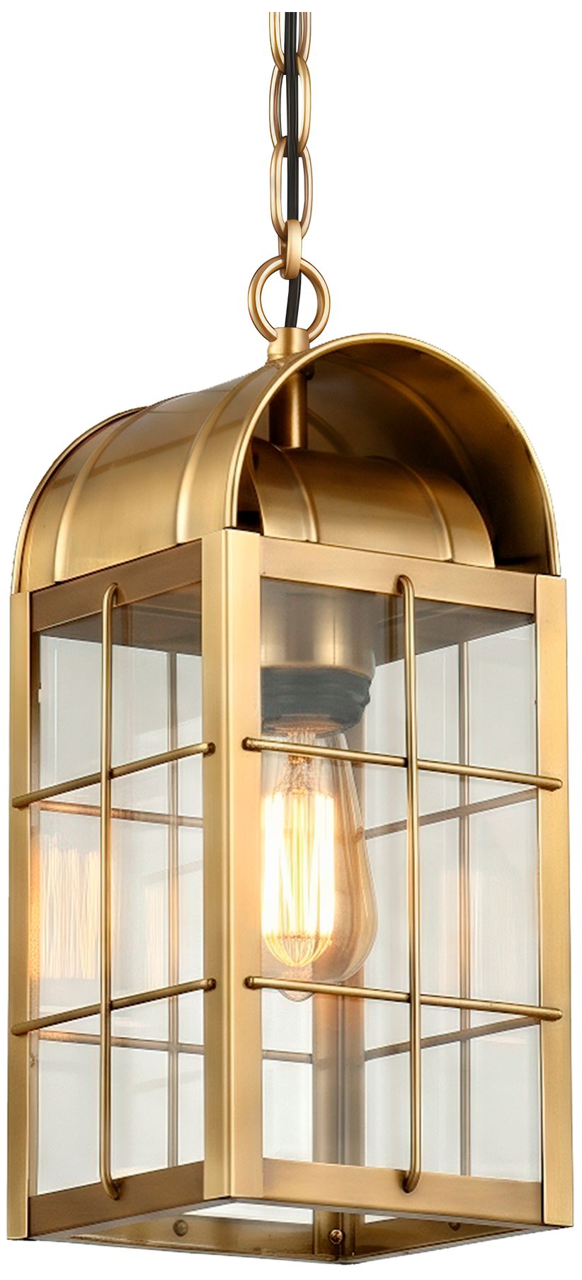 Durham - 1 Light - 13 inch - Antique Brass - Solid Brass - Pendant