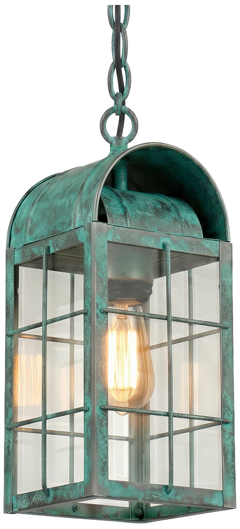 Durham - 1 Light - 13 inch - Verde Green - Solid Brass - Pendant