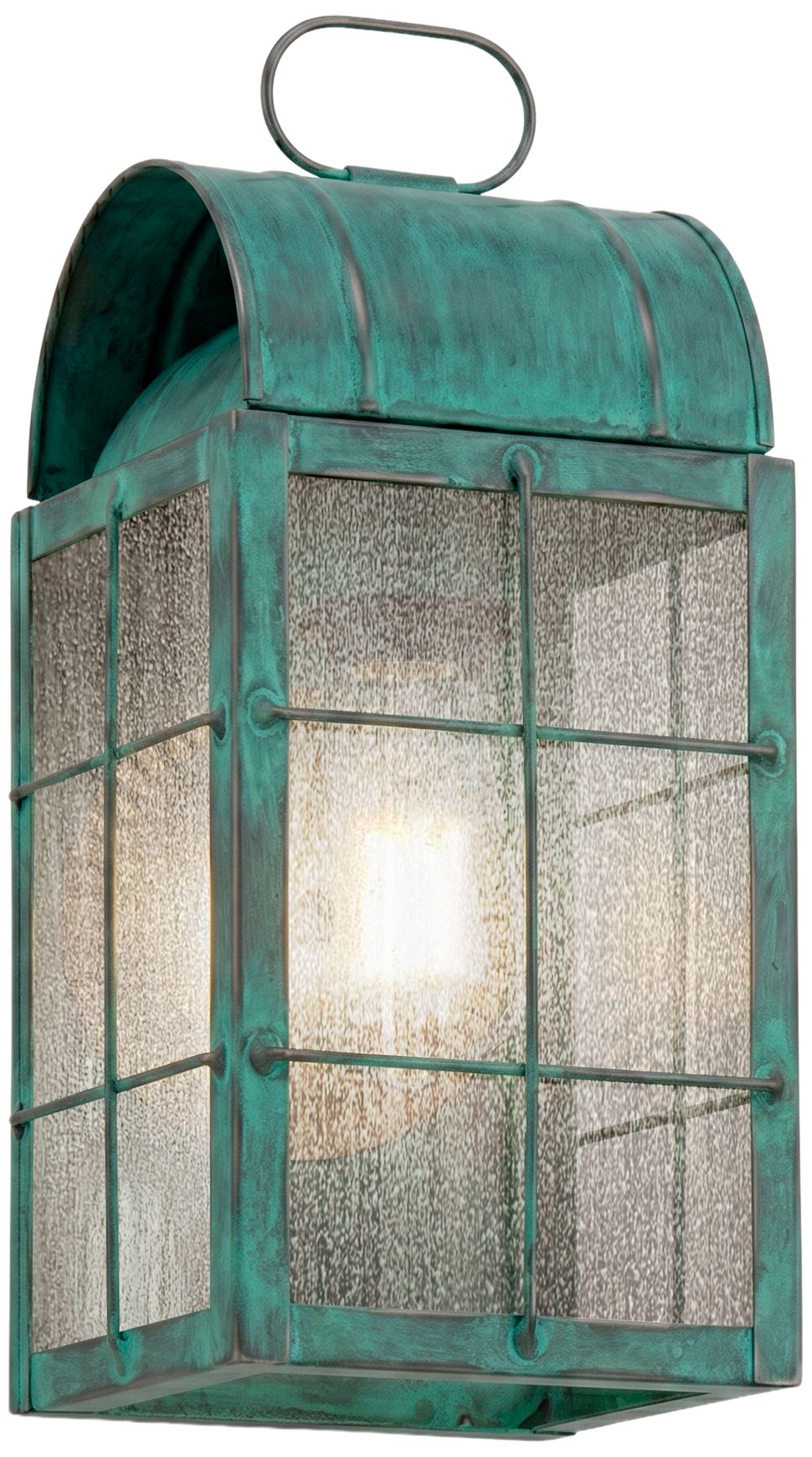 Durham - 1 Light - 13 inch - Verde Green - Solid Brass - Sconce