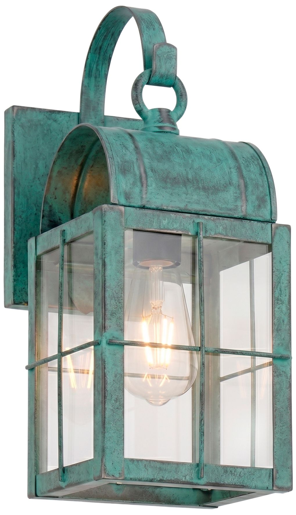 Durham - 1 Light - 13 inch - Verde Green - Solid Brass - Sconce