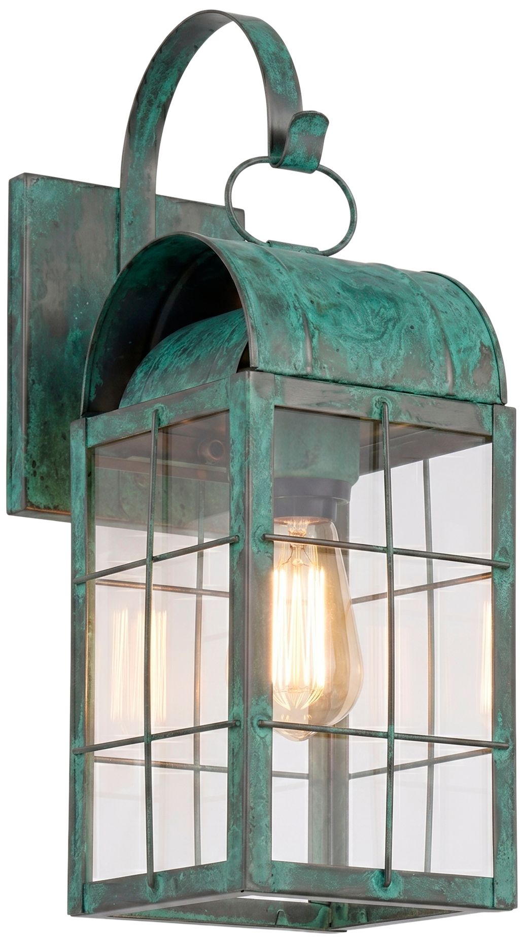 Durham - 1 Light - 15 inch - Verde Green - Solid Brass - Sconce
