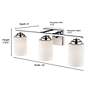 Durham 22" Wide Chrome 3-Light Bath Light in scene
