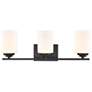 1_Durham 22" Wide Matte Black 3-Light Vanity Bath Light