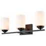 3_Durham 22" Wide Matte Black 3-Light Vanity Bath Light more views