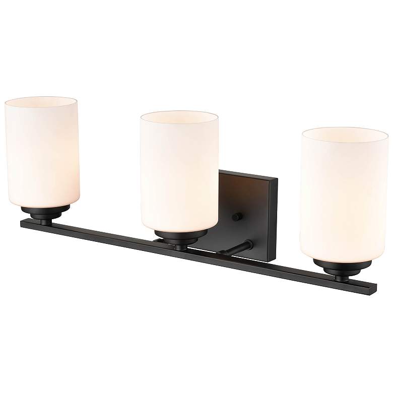 Image 4 Durham 22" Wide Matte Black 3-Light Vanity Bath Light more views
