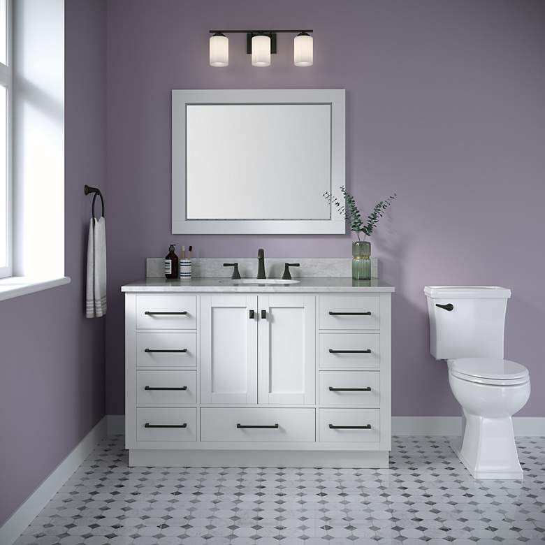 Image 6 Durham 22" Wide Matte Black 3-Light Vanity Bath Light more views