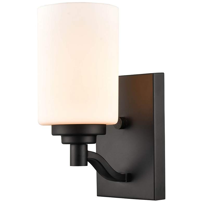 Image 3 Durham 9" High Matte Black Wall Sconce more views