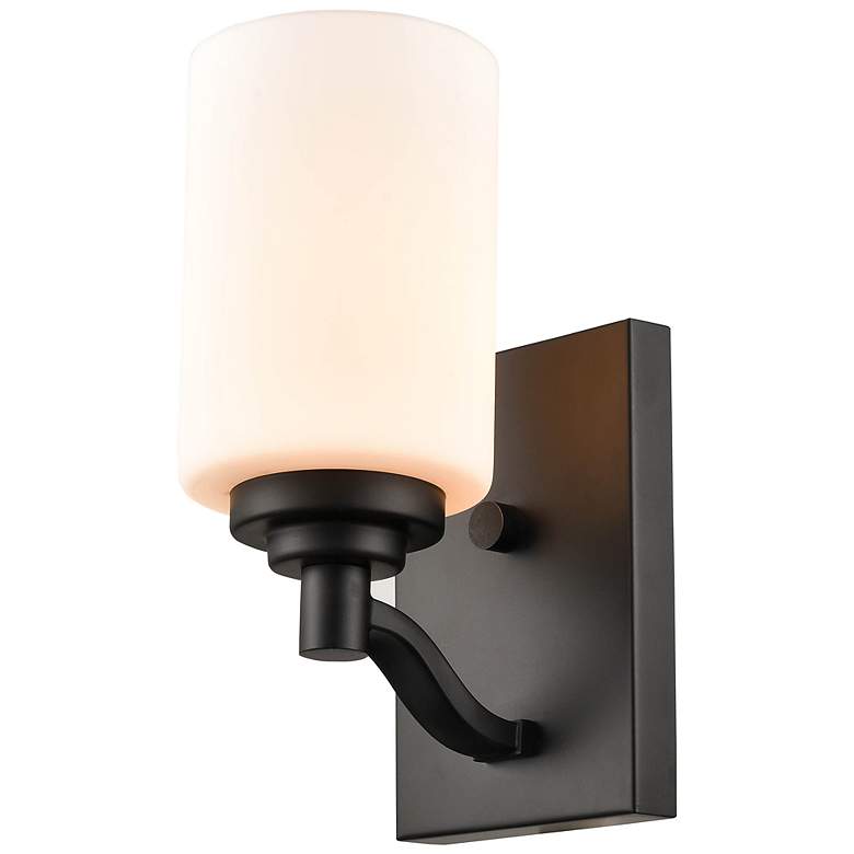 Image 4 Durham 9" High Matte Black Wall Sconce more views