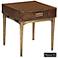 Durham Palissandro and Brass 1-Drawer End Table