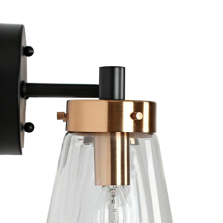 Image 3 Duris 3-Light 21.7" Wide Black and Gold Bath Light more views