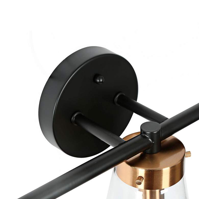 Image 4 Duris 3-Light 21.7" Wide Black and Gold Bath Light more views