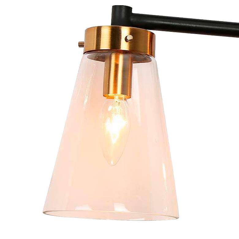 Image 2 Duris 4-Light 29.9" Wide Black and Gold Bath Light more views