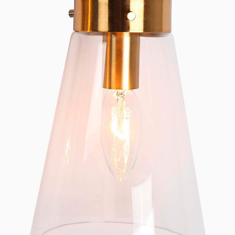 Image 3 Duris 4-Light 29.9" Wide Black and Gold Bath Light more views