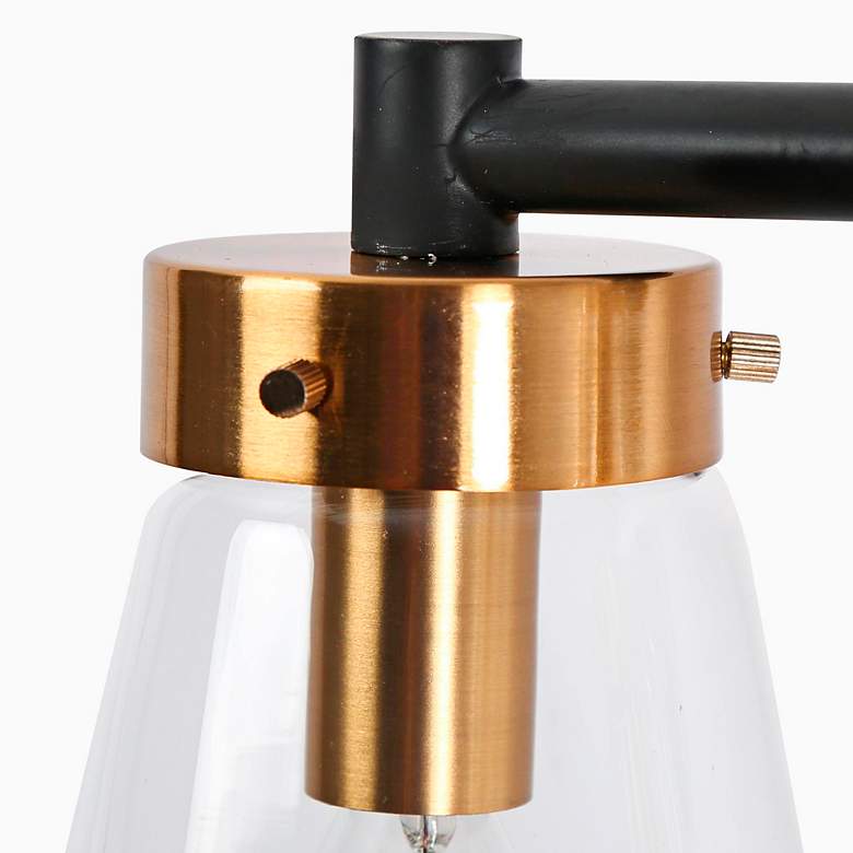 Image 6 Duris 4-Light 29.9" Wide Black and Gold Bath Light more views