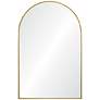 2_Durness 36"H Satin Brass Plated Arch Top Accent Wall Mirror