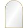 Durness 36"H Satin Brass Plated Arch Top Accent Wall Mirror