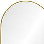 3_Durness 36"H Satin Brass Plated Arch Top Accent Wall Mirror more views