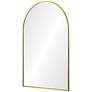 4_Durness 36"H Satin Brass Plated Arch Top Accent Wall Mirror more views