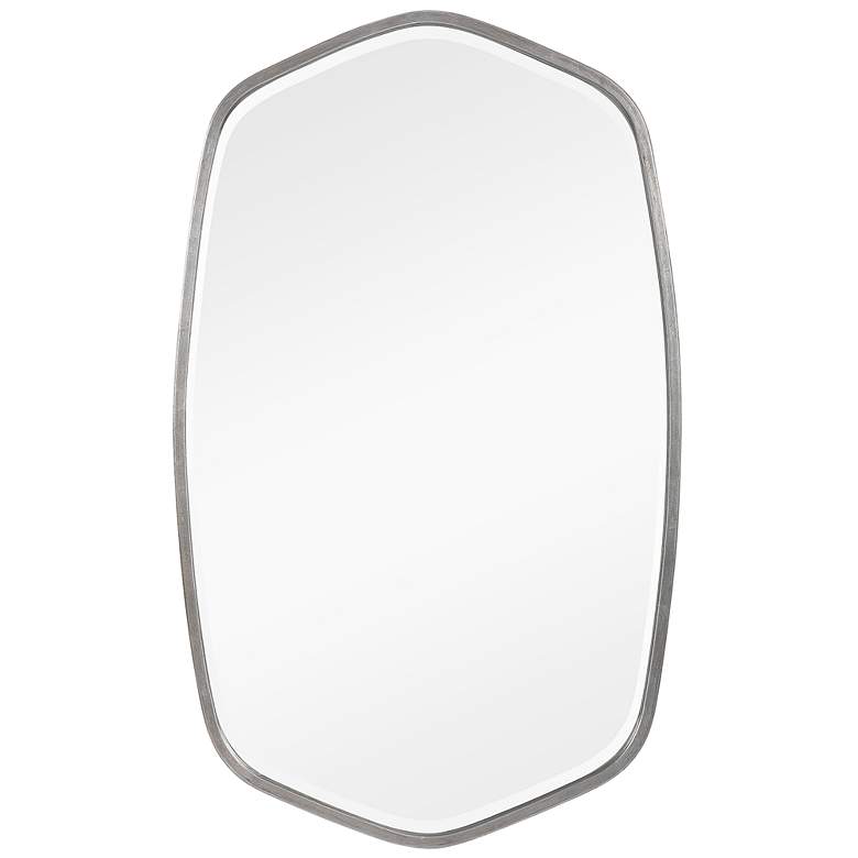 Image 2 Duronia Brushed Silver 22 1/4 inch x 36 1/4 inch Wall Mirror