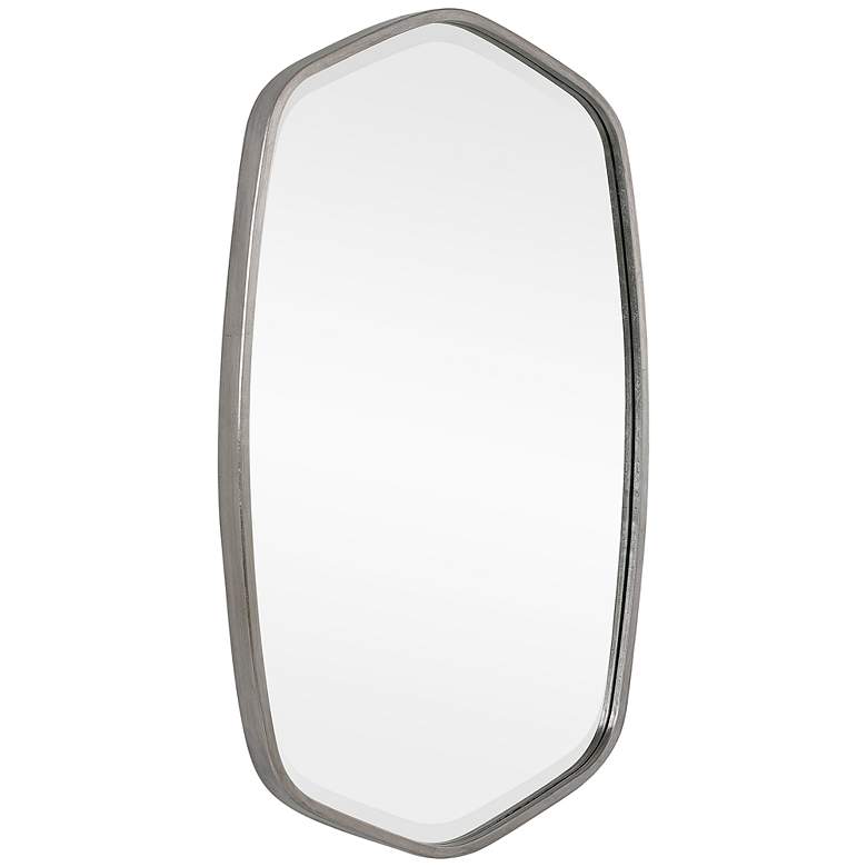 Image 4 Duronia Brushed Silver 22 1/4 inch x 36 1/4 inch Wall Mirror more views