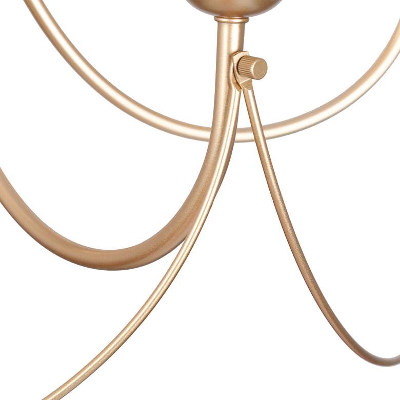 Image 4 Durril 22" Wide Gold Iron 5-Light Chandelier more views
