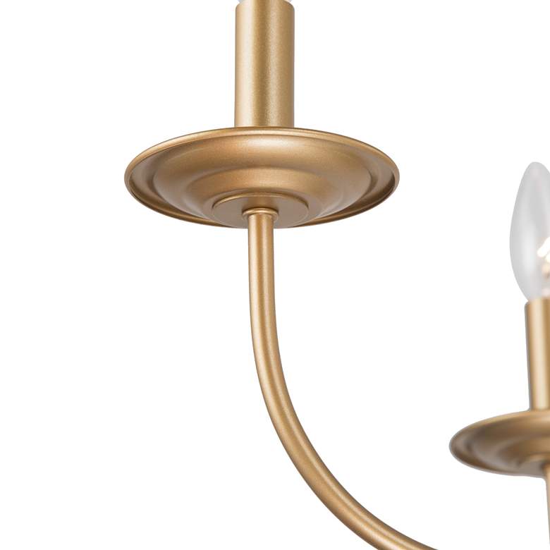 Image 5 Durril 28" Wide Gold Iron 6-Light Curved Arm Candelabra Chandelier more views