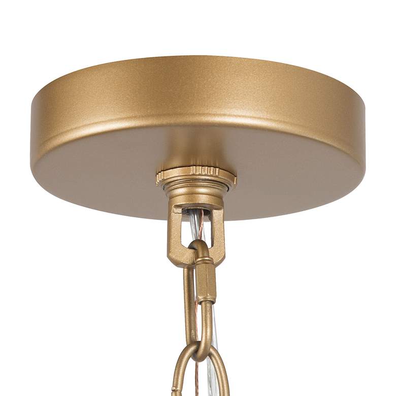 Image 7 Durril 28" Wide Gold Iron 6-Light Curved Arm Candelabra Chandelier more views