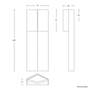 3_Dusk 20" High Black and Dark Walnut LED Outdoor Wall Light more views