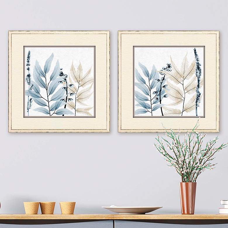 Image 1 Dusk and Dawn 27 inch Square 2-Piece Giclee Framed Wall Art Set