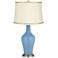 Dusk Blue Anya Table Lamp with President's Braid Trim