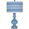 Dusk Blue Bold Stripe Apothecary Table Lamp