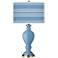 Dusk Blue Bold Stripe Civitia Table Lamp