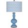 Dusk Blue Narrow Zig Zag Apothecary Table Lamp