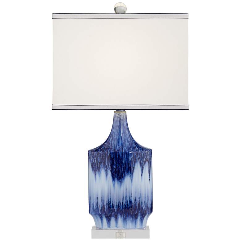 Image 1 Dusky Blue Ceramic Table Lamp