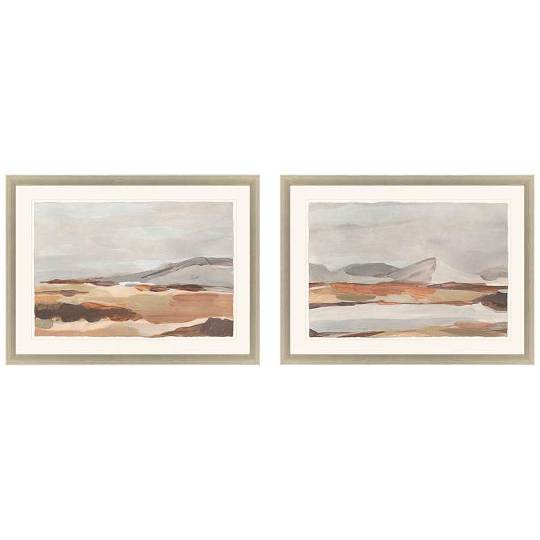 Image 2 Dusky Mountain 35 inch Wide 2-Piece Giclee Framed Wall Art Set