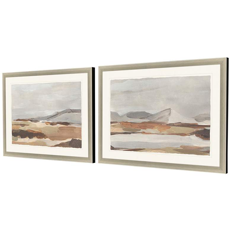 Image 4 Dusky Mountain 35 inch Wide 2-Piece Giclee Framed Wall Art Set more views
