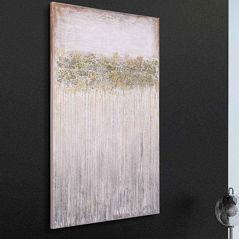 Image 1 Dust 60" High Textured Metallic Canvas Wall Art