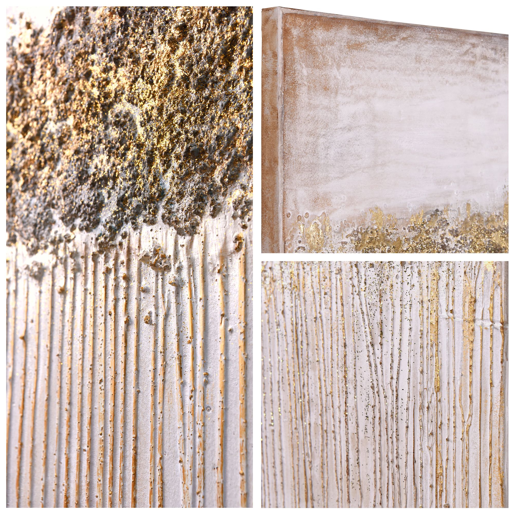 Dust 60" High Textured Metallic Canvas Wall Art