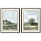 Dusty Blue Sky 24"W x 30"H Framed Art Set of 2