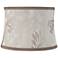 Dusty Gray Floral Drum Lamp Shade 15x17x12 (Spider)
