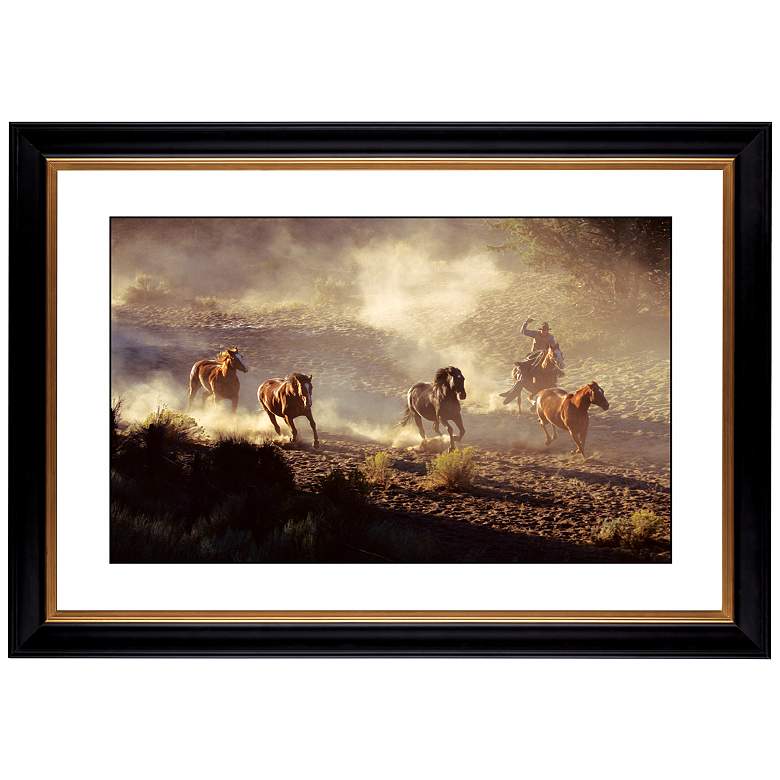 Image 1 Dusty Round Up Giclee 41 3/8 inch Wide Wall Art