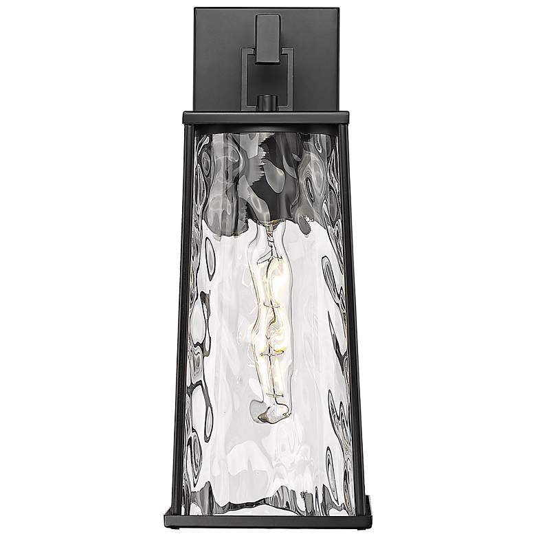 Image 1 Dutton 16" High Powder-Coated Black Outdoor Wall Light
