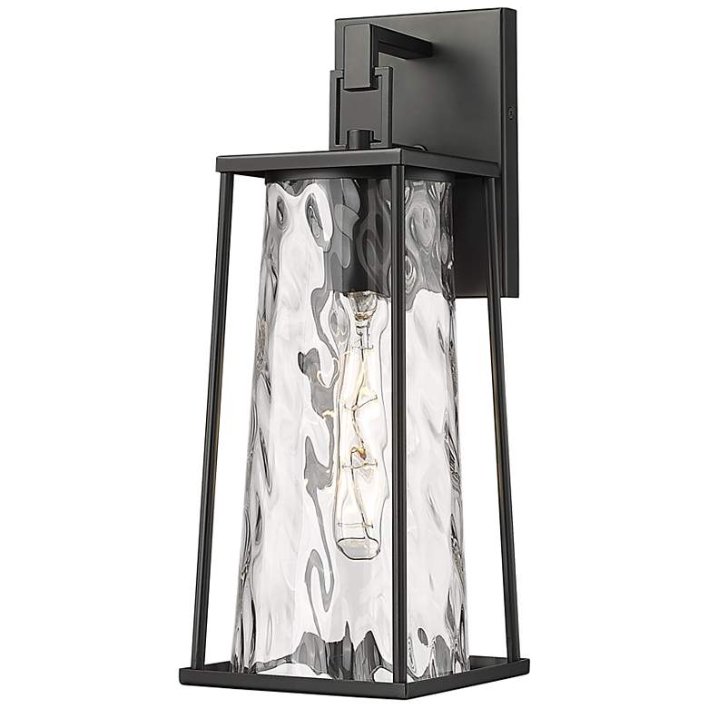 Image 2 Dutton 16" High Powder-Coated Black Outdoor Wall Light more views