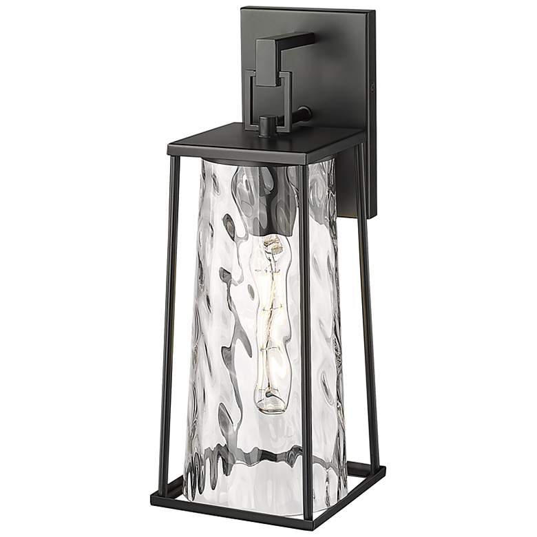 Image 4 Dutton 16" High Powder-Coated Black Outdoor Wall Light more views