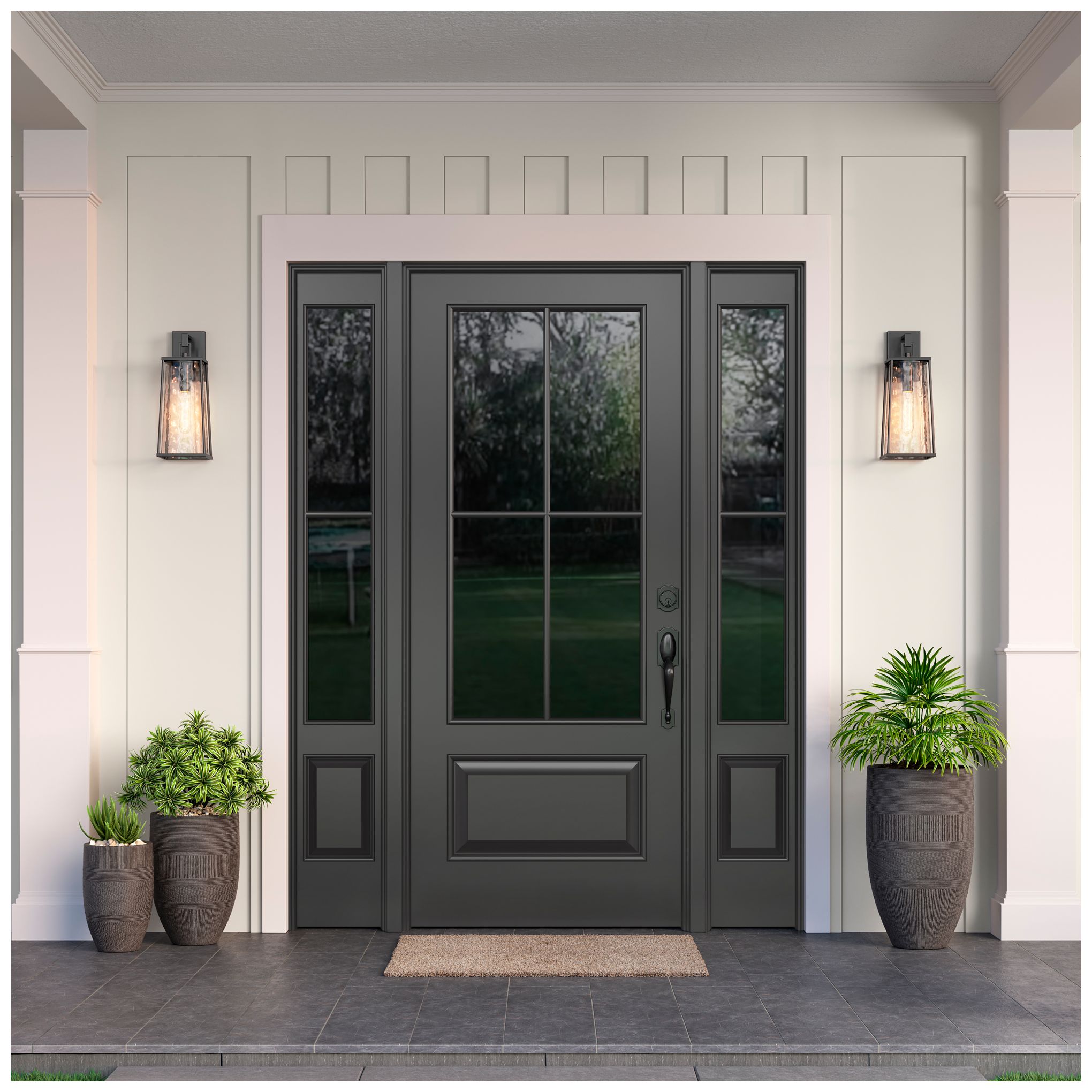 Image 7 Dutton 16" High Powder-Coated Black Outdoor Wall Light more views