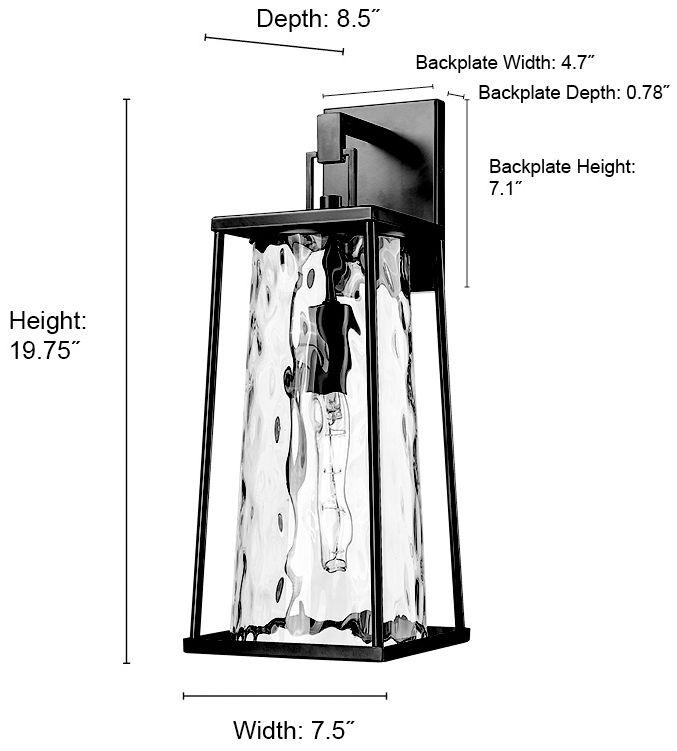 Dutton 20" Tall Outdoor Wall Sconce