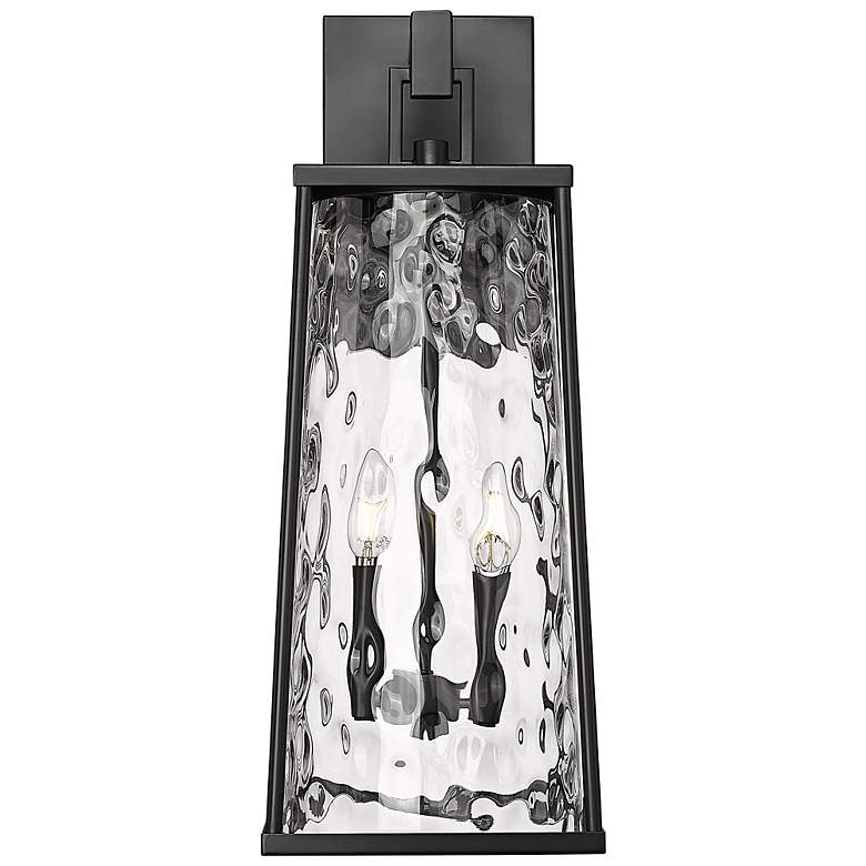 Image 1 Dutton 23 1/2" High Black 2-Light Outdoor Wall Light