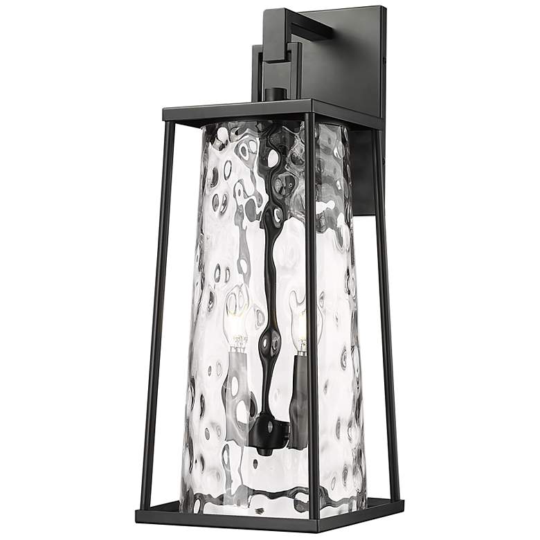 Image 2 Dutton 23 1/2" High Black 2-Light Outdoor Wall Light more views