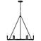 Dutton 27 3/4" Wide Black Coal 6-Light Chandelier